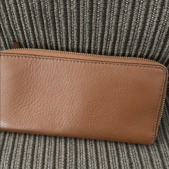 Michael Kors Tan Leather Zip Wallet - Picture 5 of 5